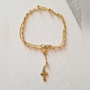 14K Gold Rosary Necklace
